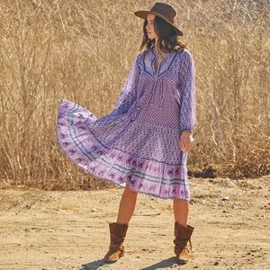 100% cotton printed vintage inspired dress